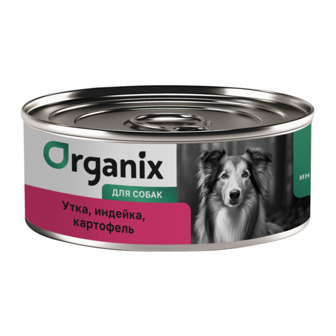 Organix консервы для собак с уткой, индейкой и картофелем - 100 г х 12 шт