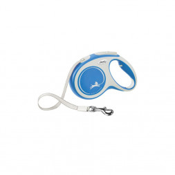 Flexi New Comfort tape M поводок-рулетка для собак, голубая 5 м, до 25 кг