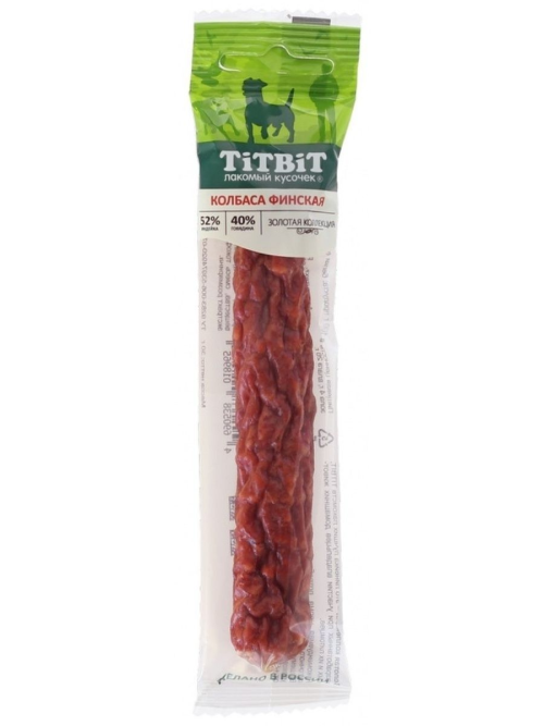 TiTBiT "Золотая коллекция" лакомство для собак колбаса Финская - 30 г