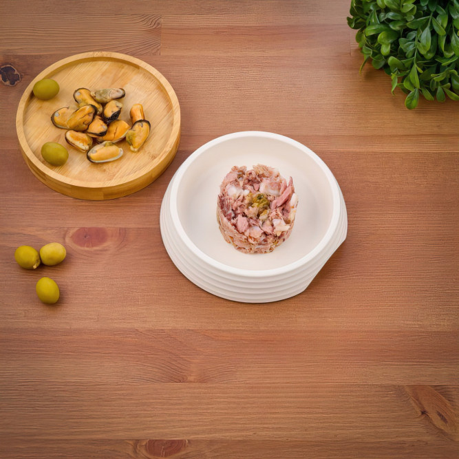 Monge Supreme Adult Cat влажный корм для взрослых кошек с тунцом, мидиями и оливками, в паучах - 80 г х 24 шт