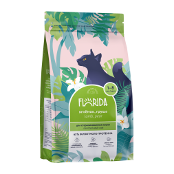 Florida Sterilised 34 Lamb сухой корм для взрослых стерилизованных кошек с ягненком и грушей - 400 г