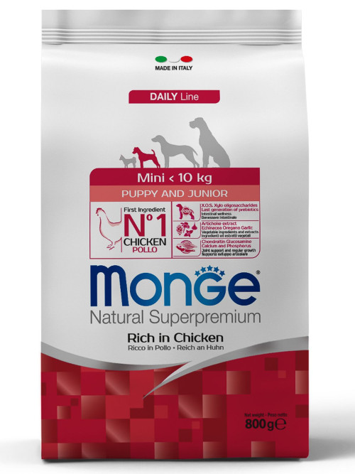 Monge Dog Mini Puppy &amp; Junior сухой корм для щенков мелких пород с курицей 800 г