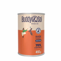 Buddy&Sol Premium для собак всех пород с уткой и цуккини, в консервах - 410 г х 6 шт