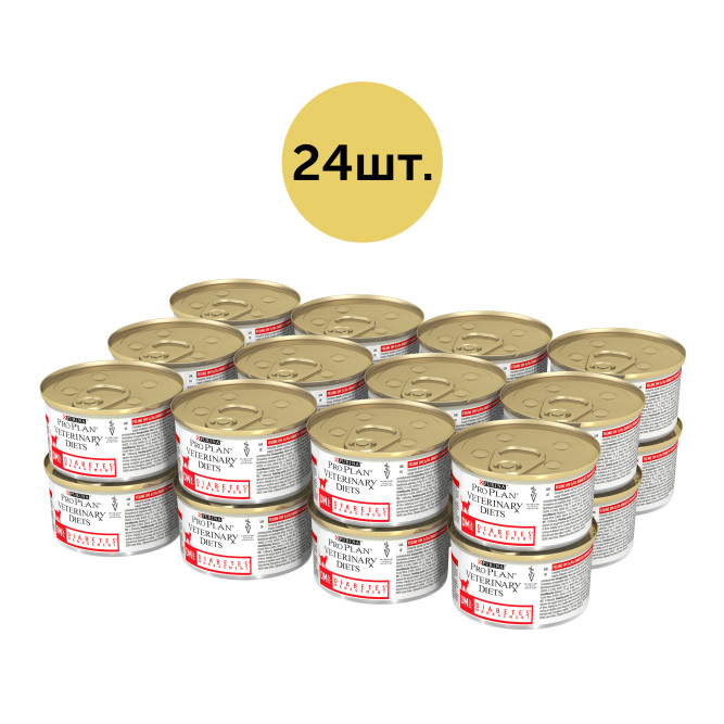 Purina Pro Plan Veterinary diets DM St/Ox Diabetes Management влажный корм для взрослых кошек при диабете - 195 г х 24 шт