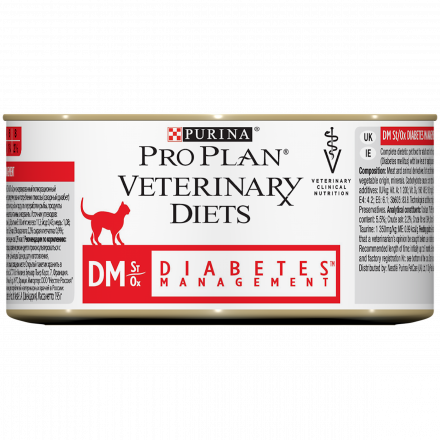 Purina Pro Plan Veterinary diets DM St/Ox Diabetes Management влажный корм для взрослых кошек при диабете - 195 г х 24 шт