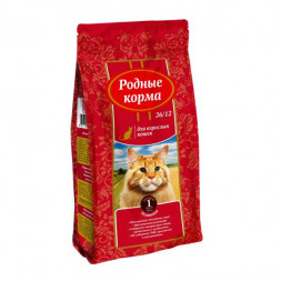 Родные корма сухой корм для взрослых кошек с телятиной - 1 русский фунт (409 г)