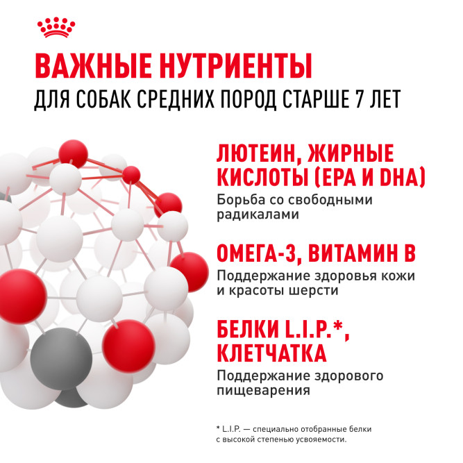 Royal Canin Medium Adult 7+ для стареющих собак средних размеров в возрасте 7 лет и старше - 4 кг