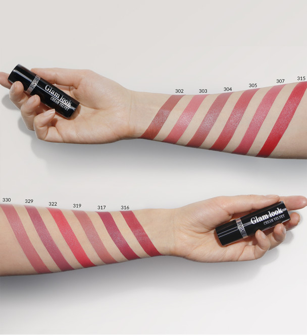 LUXVISAGE губная помада GLAM LOOK Cream Velvet, тон 303 Клубничное суфле