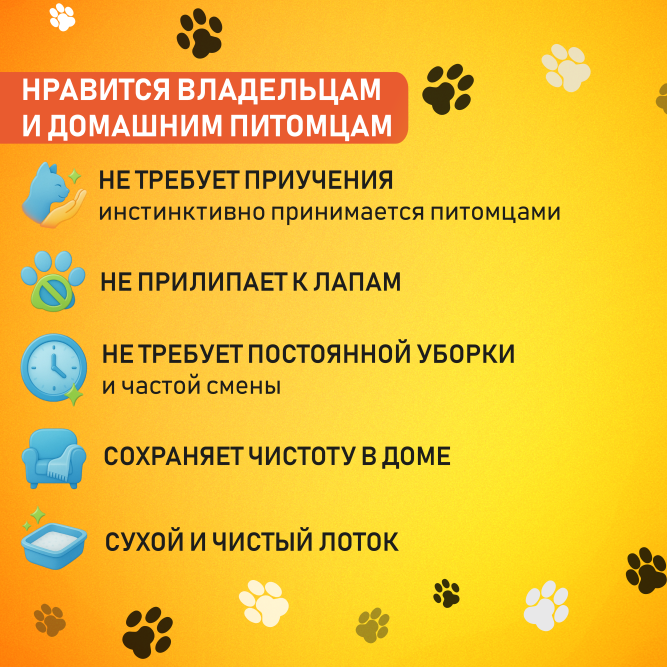 Fresh Paws Power наполнитель впитывающий минеральный для кошачьего туалета - 5 л