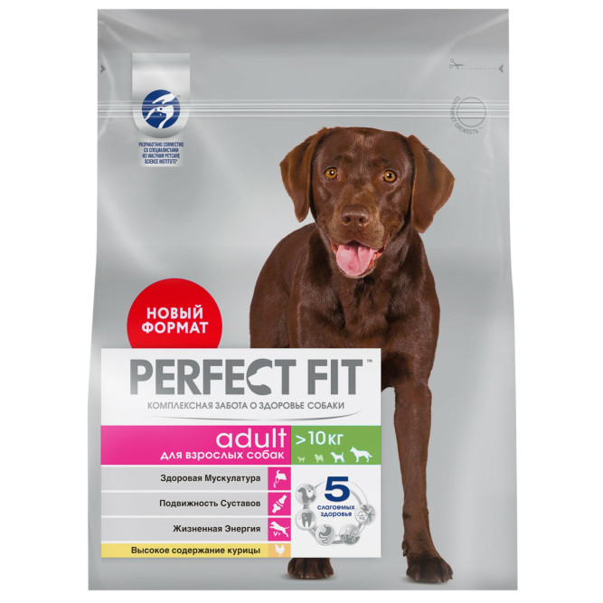 Perfect Fit сухой корм для взрослых собак средних и крупных пород старше одного года с курицей - 1,4 кг