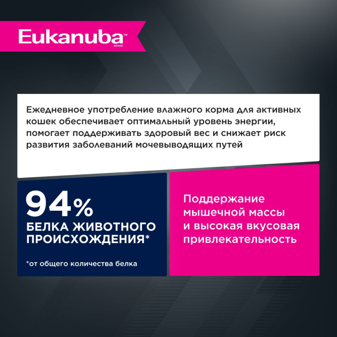 Eukanuba Adult Cat влажный корм для взрослых кошек с кроликом в соусе, в паучах - 85 г х 28 шт