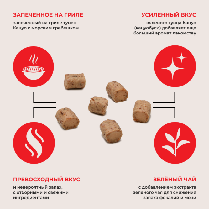 Inaba Tobitsuku Yaki Katsuo лакомство запеченные трубочки для взрослых кошек со вкусом морского гребешка - 25 г