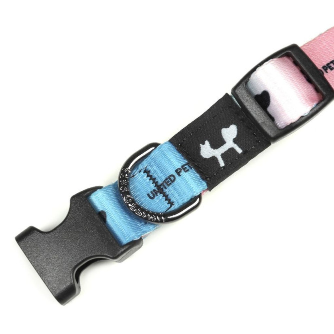 United Pets Complete me M ошейник для собак 20х340/560 мм, розово-голубой тай-дай