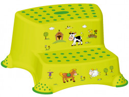 Keeeper детский стульчик-подставка двойной с антискользящей функцией igor &quot;funny farm&quot; 40 37 21 см Светло-зеленый