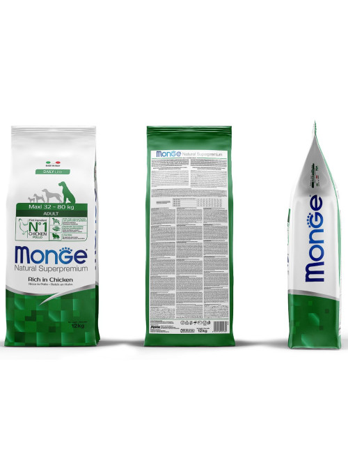 Monge Dog Maxi Adult сухой корм для взрослых собак крупных пород с курицей - 12 кг