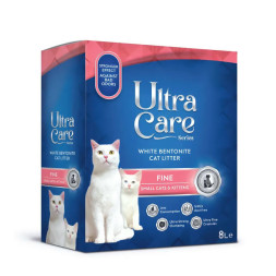Ultra Care Fine Small Cats &amp; Kittens комкующийся наполнитель для кошачьего туалета для котят и мелких кошек, в двойном картоне - 7 кг