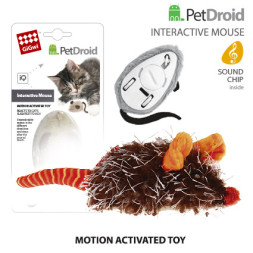 GiGwi SPEEDY CATCH игрушка для кошек Мышка со звуковым чипом, 9 см