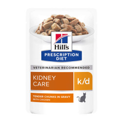 Hills Prescription Diet k/d Kidney Care влажный диетический корм для кошек для поддержания здоровья почек с курицей - 85 г