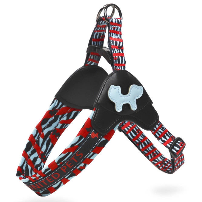 United Pets Complete me шлейка для собак, L 51 x 44-58 см, красная зебра