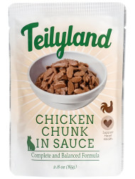 Pettric Teilyland влажный полнорационный корм для взрослых кошек с курицей в соусе, в паучах - 85 г х 12 шт