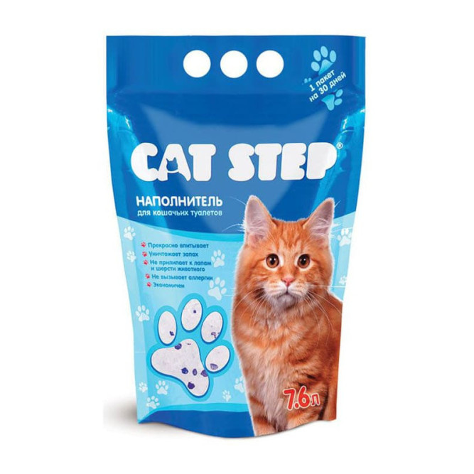 Cat Step Arctic Blue наполнитель силикагелевый впитывающий - 3 л (1,5 кг)