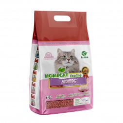 HOMECAT Ecoline комкующийся наполнитель для кошачьих туалетов с ароматом лотоса - 6 л
