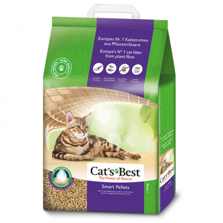 Cats Best Smart Pellets наполнитель древесный комкующийся для кошачьих туалетов - 20 л (10 кг)