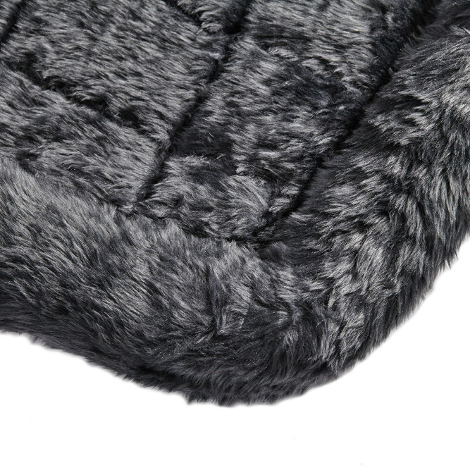Лежанка MidWest Pet Bed для собак и кошек меховая 55х33 см, серая