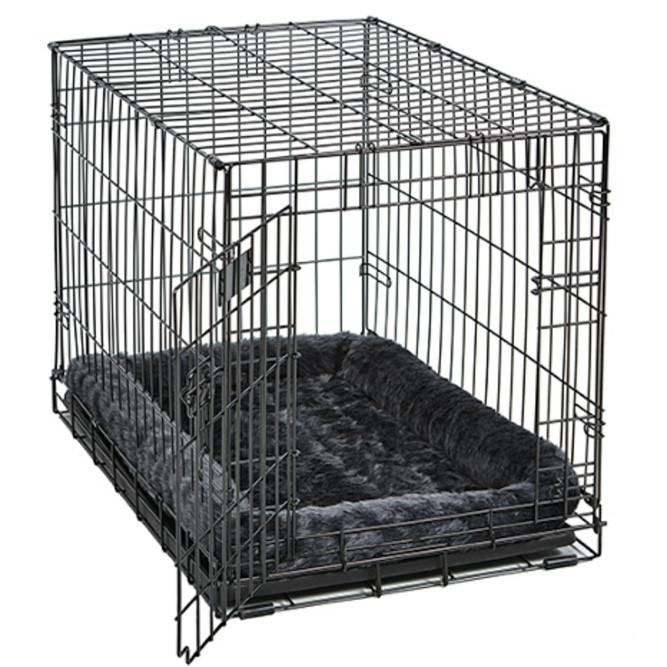 Лежанка MidWest Pet Bed для собак и кошек меховая 55х33 см, серая